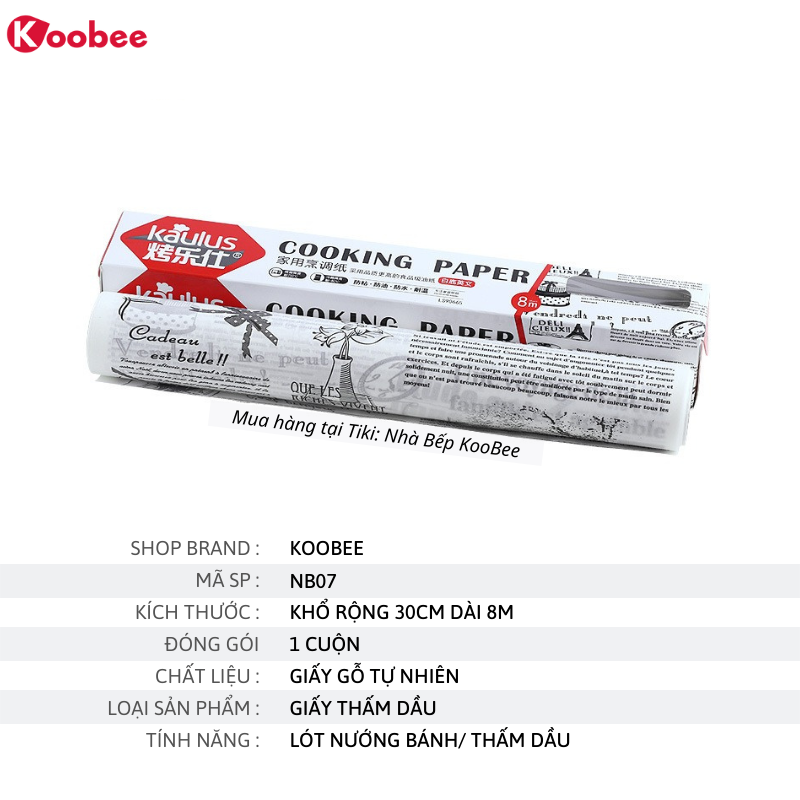 Giấy nến nướng bánh chống dính, chịu nhiệt, chống ẩm, không mùi| Cuộn giấy nướ g bánh 8M tiết kiệm