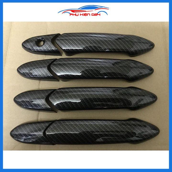 Ốp tay hõm Fadil 2019-2020-2021-2022 vân carbon, mạ crom chống trầy bảo vệ cửa xe ô tô