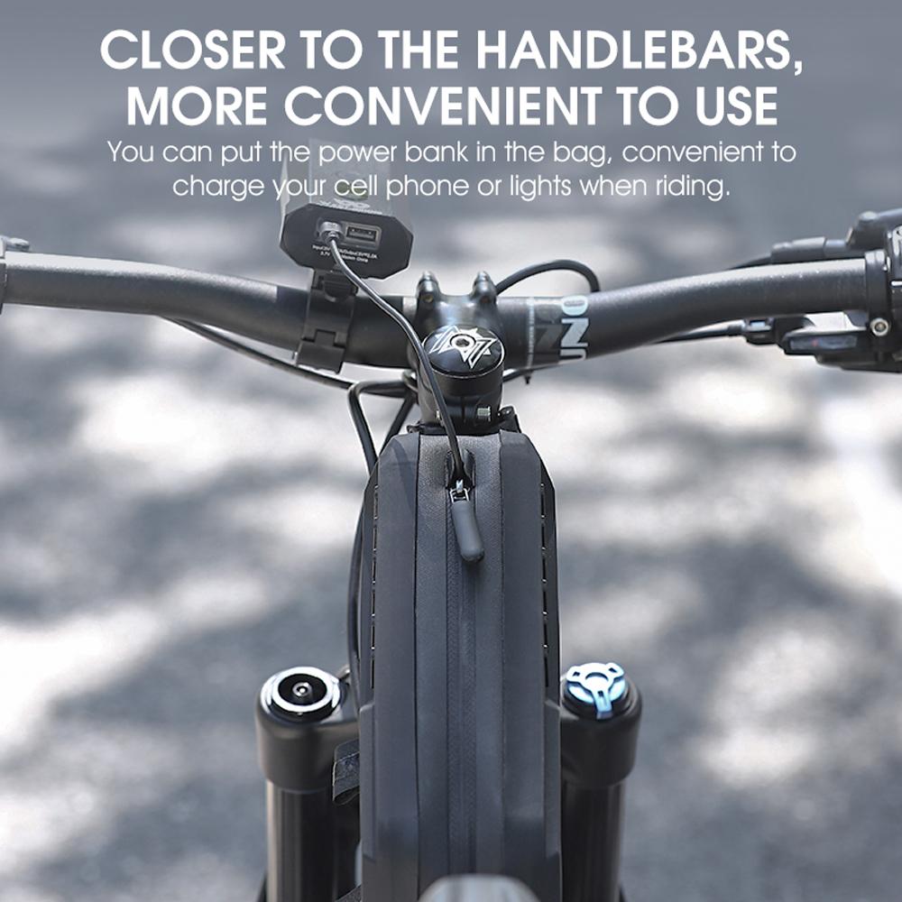 WEST BIKING Bicycle Bag Waterproof Bike Frame Bag Cycling Bag Bicycle Front Tube Frame Bag Road Bike Accessories