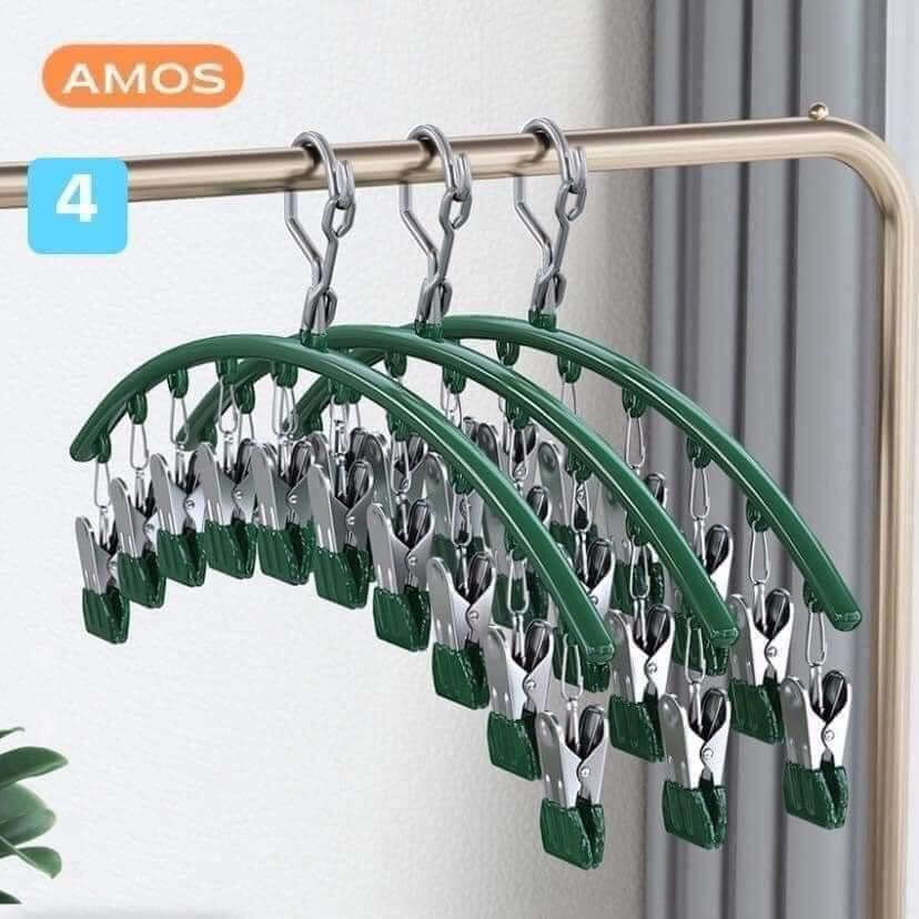 MÓC PHƠI ĐỒ CẦU VỒNG, MÓC TREO QUẦN ÁO 10 KẸP TIẾT KIỆM DIỆN TÍCH - Hàng Nhập Khẩu