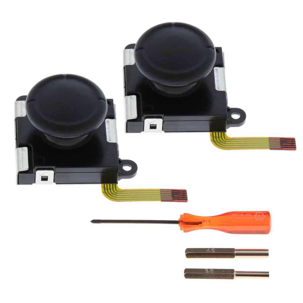 2x 3D L R Analog Joystick Sensor Rocker for Switch Joy-Con + Tools