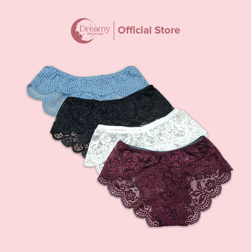 Quần Lót Ren Hoa Hồng Sexy Quyến Rũ Gợi Cảm Dreamy - QR01