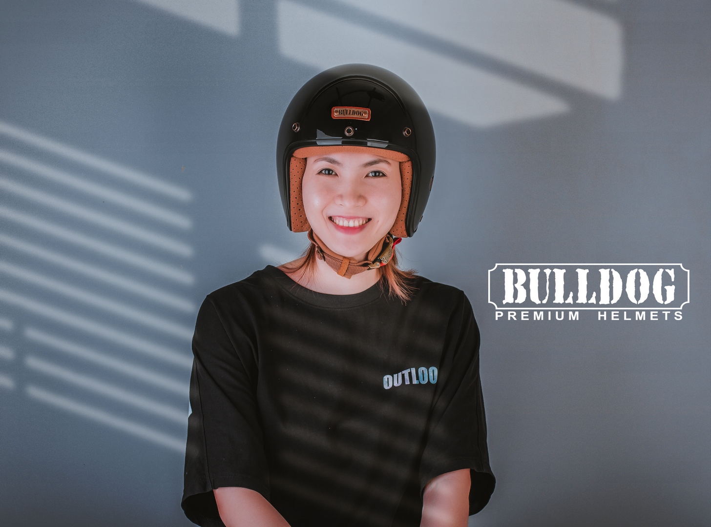 Mũ Bảo Hiểm 3/4 Cổ Điển BULLDOG Heli Sợi Thuỷ Tinh