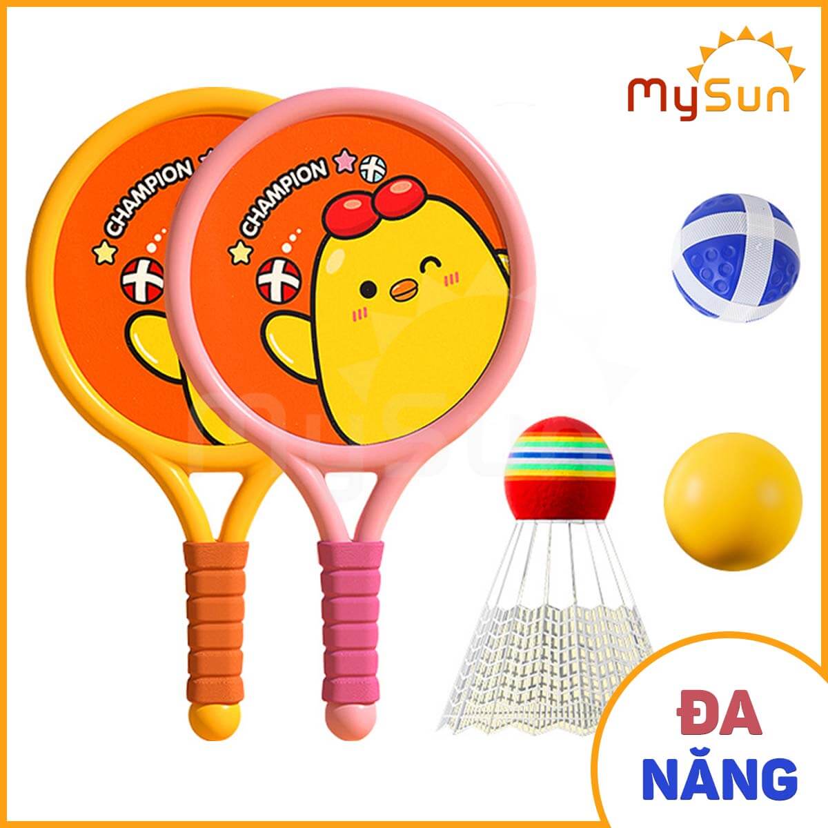 Đồ chơi vợt cầu lông Pickleball bóng bàn cho bé giá rẻ mầm non - mẫu giáo phát triển vận động ngoài trời
