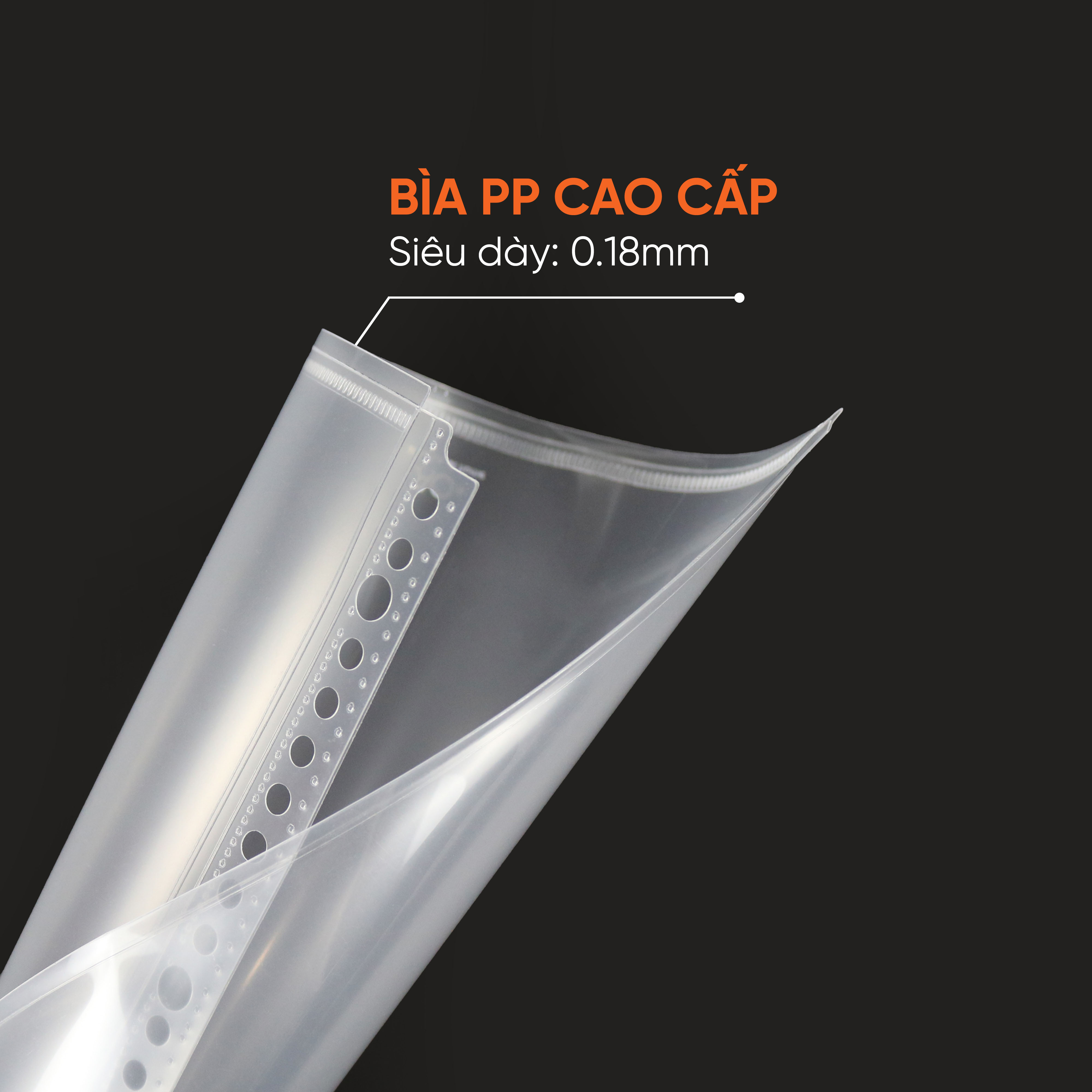Bìa Lỗ Sumo A4, AO+, Siêu Dày 0.18 mm, 30 lỗ