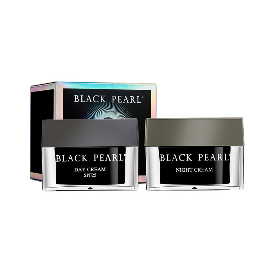 Combo Kem Dưỡng Ngày SPF 25 Cho Da Khô &amp; Rất Khô Black Pearl  - Day Cream SPF 25 và  Kem dưỡng đêm Black Pearl -  Night Cream - Xuất Xứ Israel - Giảm Nếp Nhăn - Để Cho Làn Da Trông Tươi Sáng Và Được Hồi Sinh