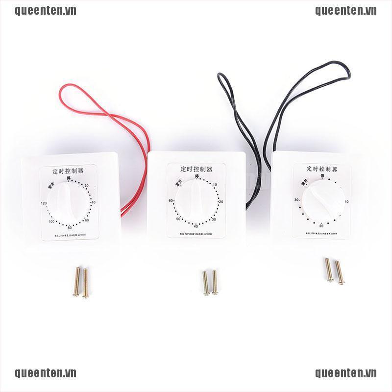 1pc 220V 30/60/120Min Time Countdown Intelligent Timer Switch Control Socket QUVN