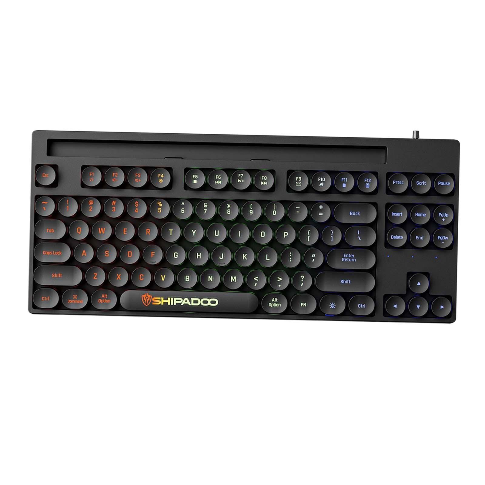 Mechanical Gaming Keyboard Rainbow Backlit for Gamer Office Worker Desktop