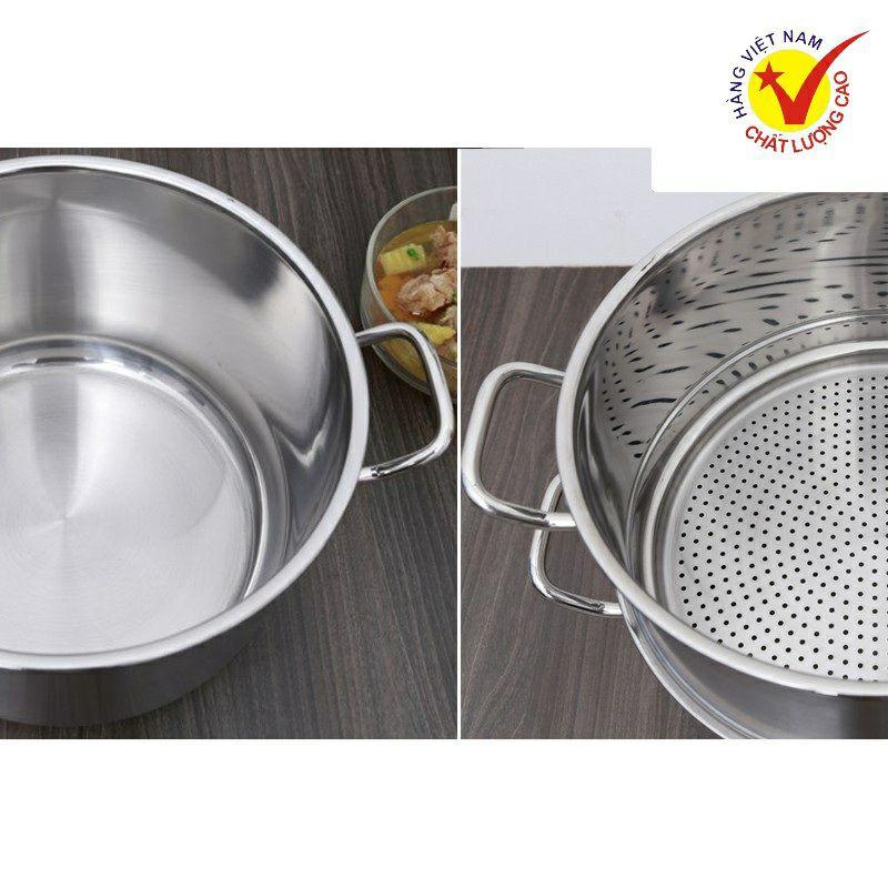 Ngăn xưng hấp inox Viet Cook,xửng hấp xôi ,đồ xôi bánh... inox size 24,26,28, 30,32( CHÍNH HÃNG VN)