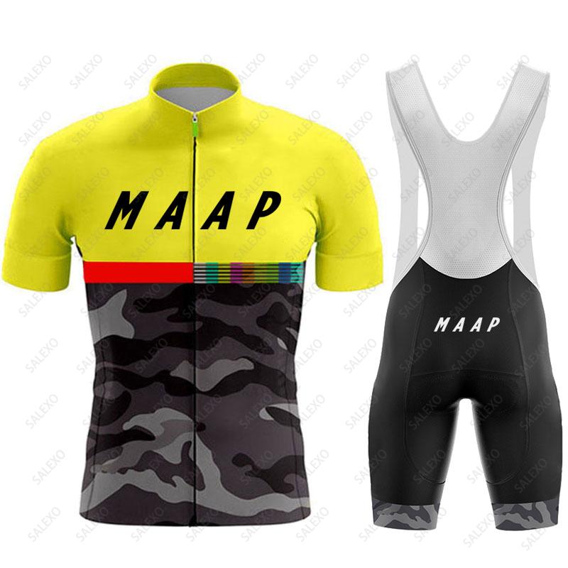 Bộ dụng cụ đạp xe MAAP 2023 Người đàn ông mùa hè quần áo đạp xe ngắn MTB quần áo xe đạp đường đua xe đạp xe đạp xe đạp xe đạp xe đạp Color: 8 Size: S