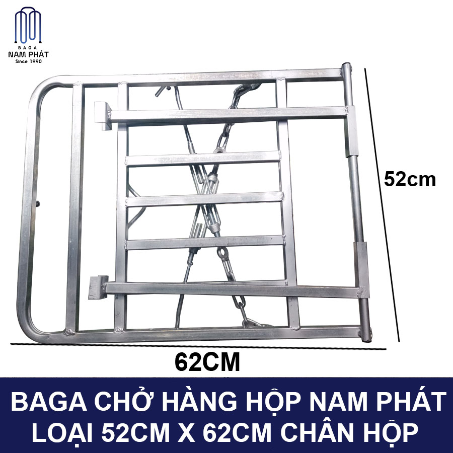 Baga Chở Hàng Hộp 52cm x 62cm Sử dụng nhiều loại xe Chuẩn Nam Phát