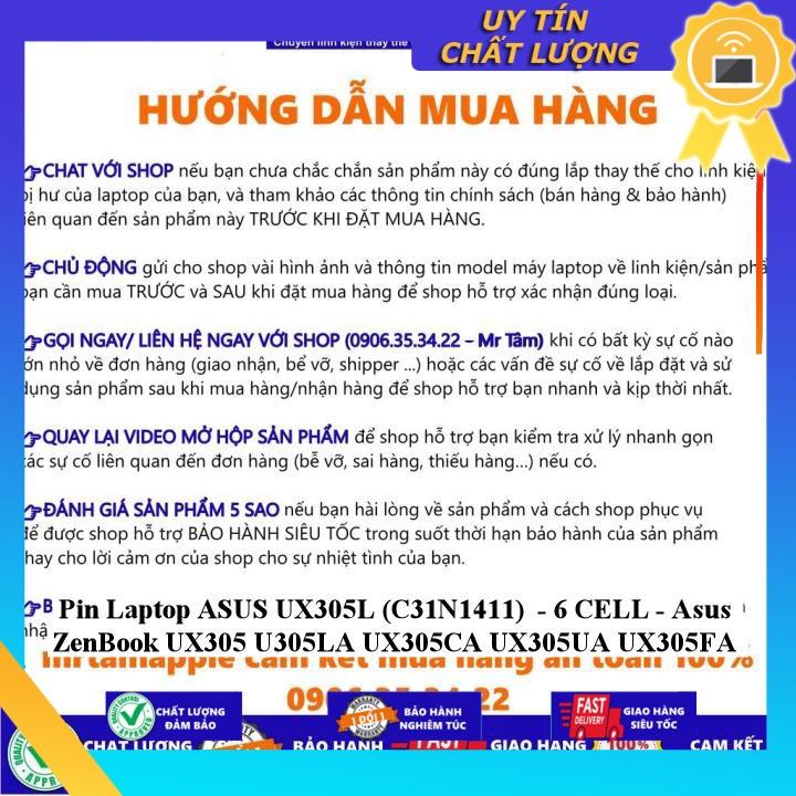 Pin dùng cho Laptop ASUS UX305L  Asus ZenBook UX305 U305LA UX305CA UX305UA UX305FA - Hàng Nhập Khẩu New Seal