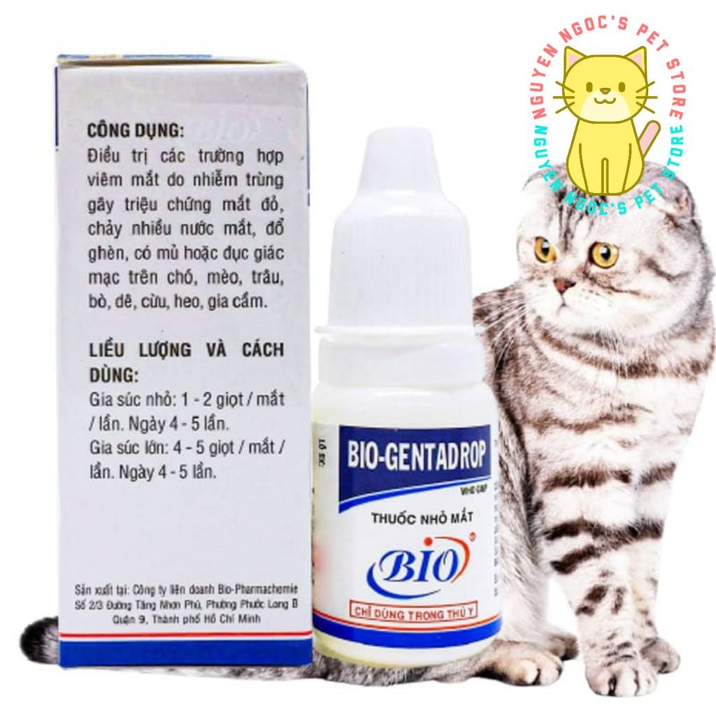 Thuốc nhỏ mắt Bio Gentadrop - Dùng cho CHÓ MÈO chai 10ml