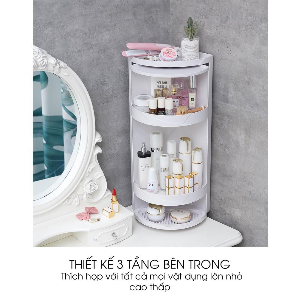 Khuyến mãi - Kệ đựng đồ Phòng Tắm 3 Tầng nhựa ABS xoay 360 độ