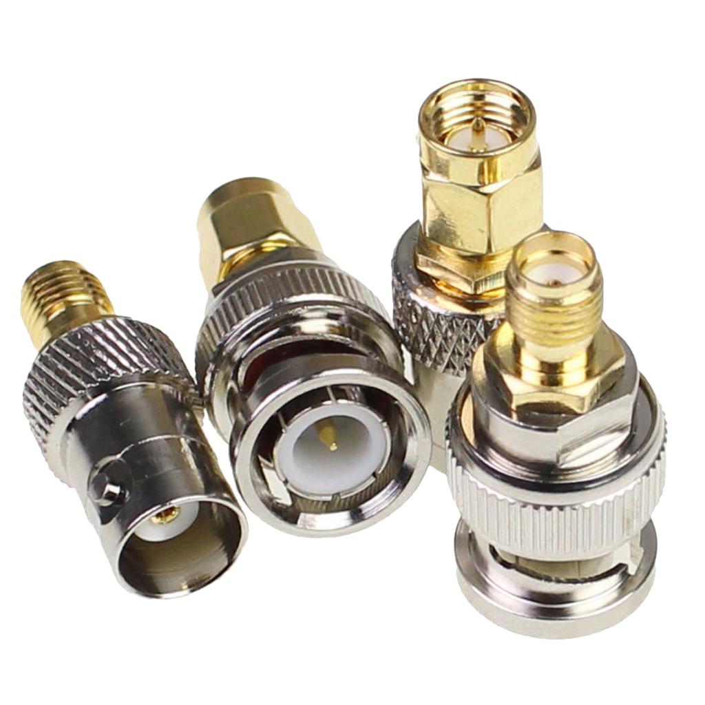 4Pcs BNC To SMA Type Male Female RF Kit Adapter Connector Test Converter Set