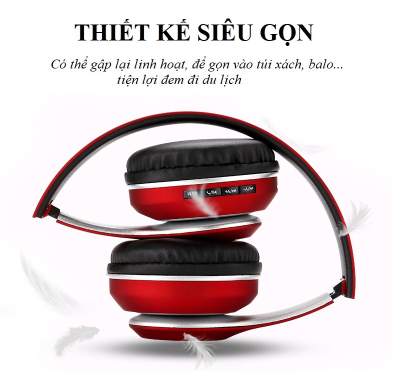 Tai nghe Bluetooth không dây ST-33 Hỗ Trợ Thẻ Nhớ, Đài FM, Có Thể Gấp Gọn Gàng - Hàng Nhập Khẩu