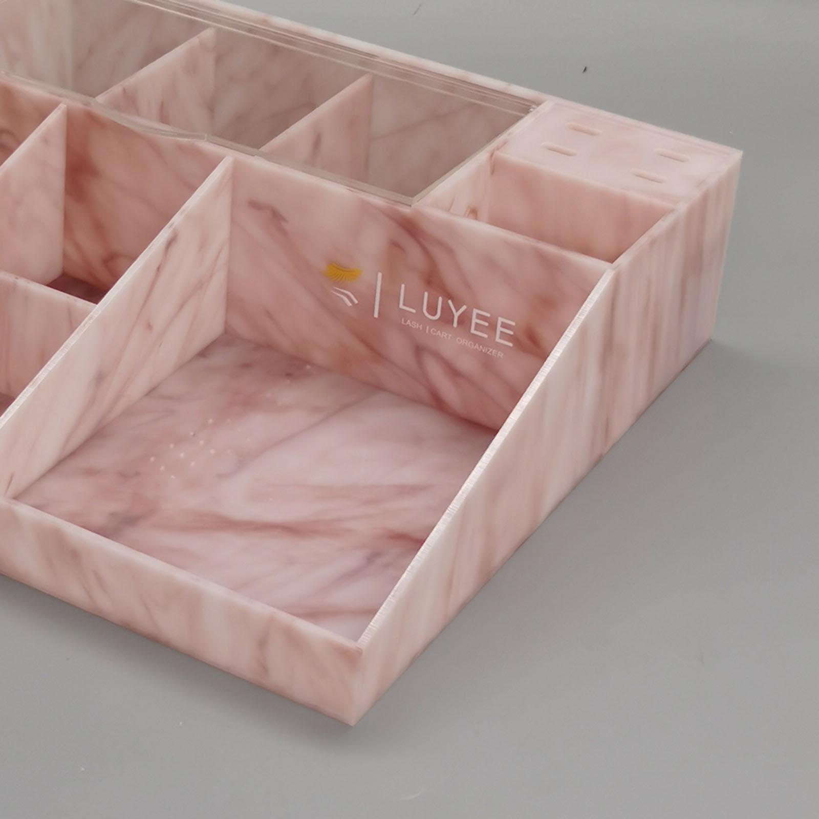 Eyelash Grafting Tool Display Stand Rack Storage Case Organizer Pink