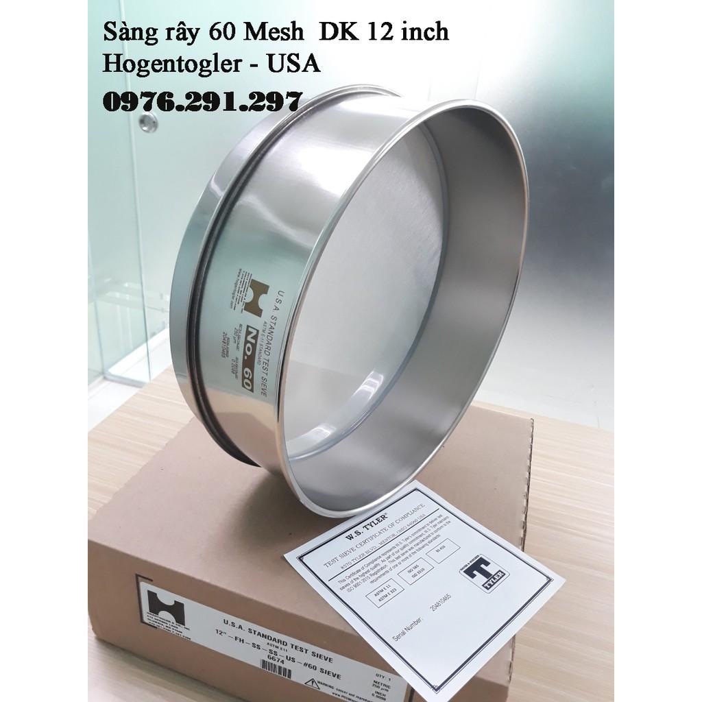 Sàng rây bột kích thước lỗ 0.25mm 60 mesh đường kính 30cm - Mỹ