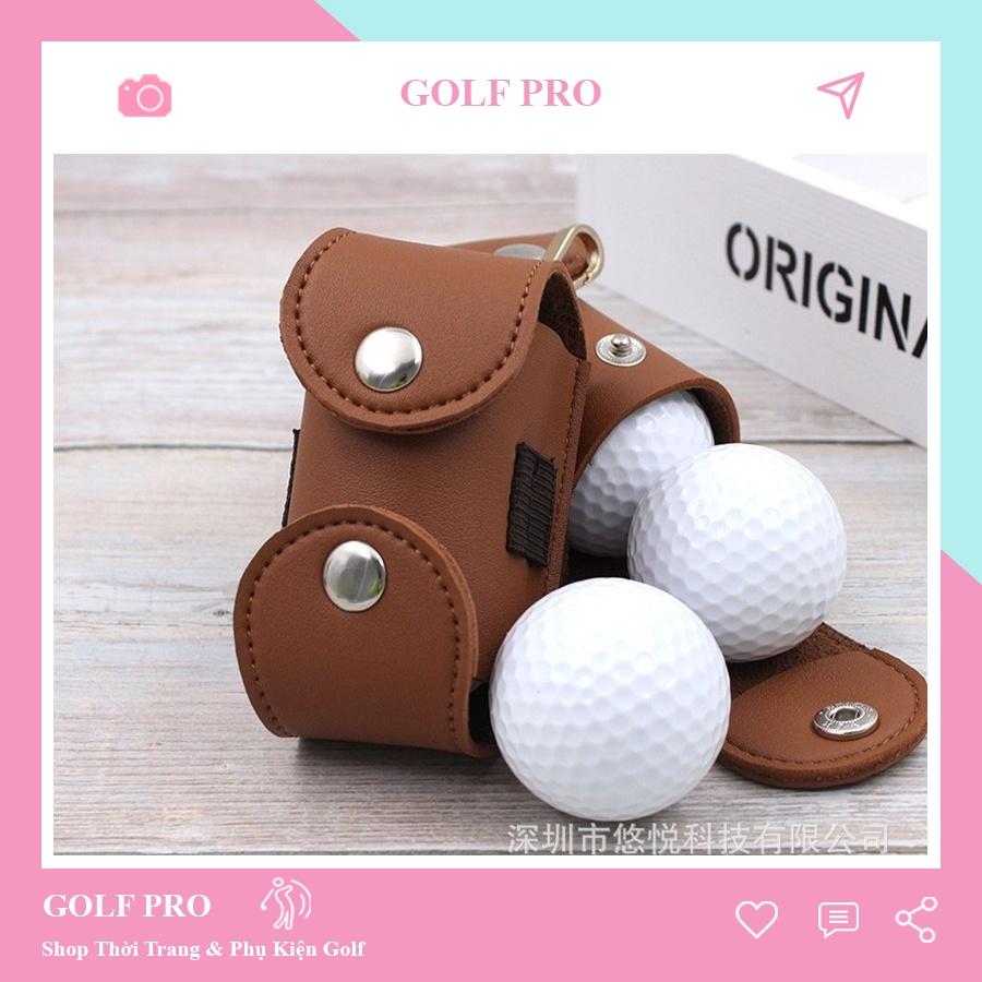 Túi đựng bóng golf chất da cao cấp tiện lợi mang theo đựng được 2 bóng và 2 tee tiện lợi TB002