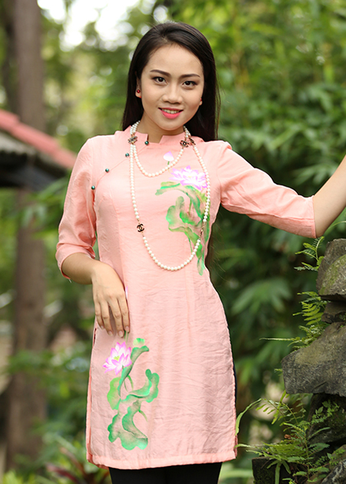 Áo Dài Vẽ Nữ An Thủy 704