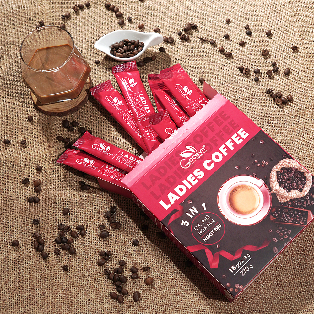 Ladies Coffee - Cafe Nữ hòa tan 3 trong 1 - 270g (15 gói x 18g)