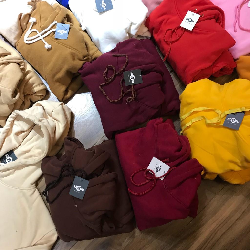 Áo hoodie unisex 2T Store 3 gam màu đỏ