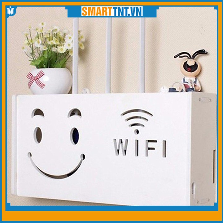 kệ wifi treo tường hình mặt cười