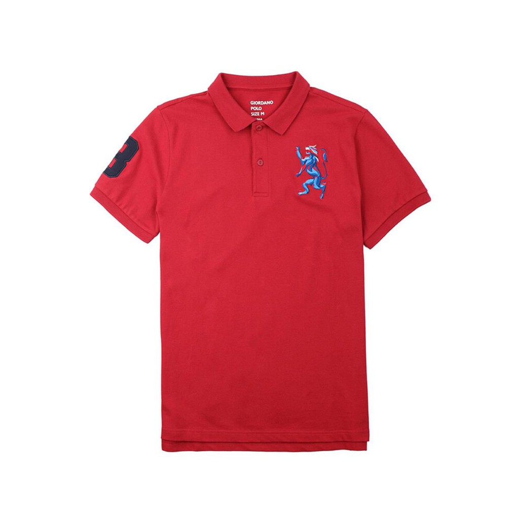Áo Thun Có Cổ Giordano Lion Polo 01018222