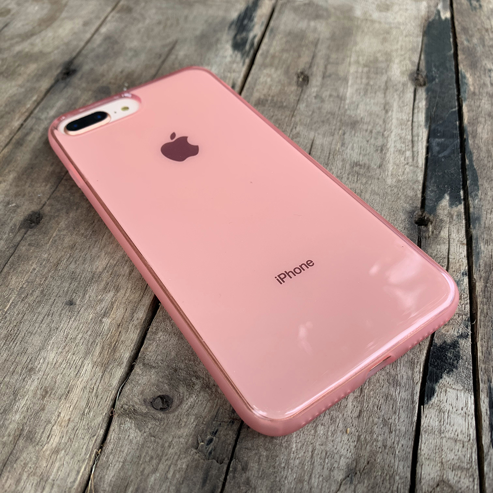 Ốp lưng dẻo cao cấp dành cho iPhone 7 Plus / iPhone 8 Plus - Màu hồng mờ