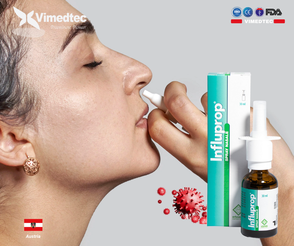 INFLUPROP Austria, Nasal Spray Dung dịch xịt sương giúp hỗ trợ điều trị viêm xoang, viêm mũi,  phòng ngừa vi khuẩn, virus, tạo màng niêm mạc bảo vệ lành nhanh vết thương, dưỡng ẩm, chống ngạt sổ mũi, ngưng chảy dịch mũi. Nhập khẩu Châu Âu