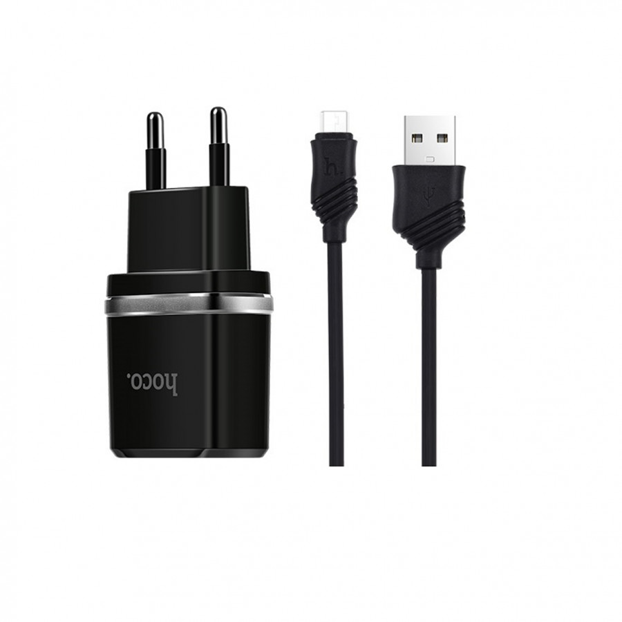 Bộ Củ Sạc Kèm cáp Hoco C12 Micro USB chính hãng