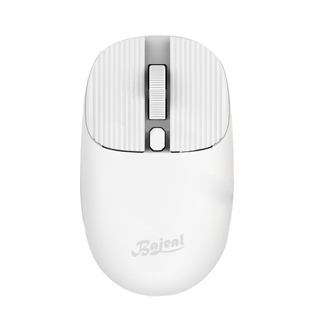 Wireless Mouse w/ USB Receiver Portable 1200DPI Noiseless Click 3 Buttons White