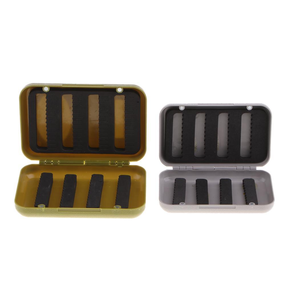 2PCS Dual Sides Fly Box Fishing  Boxes Easy-grip Foam Insert Case