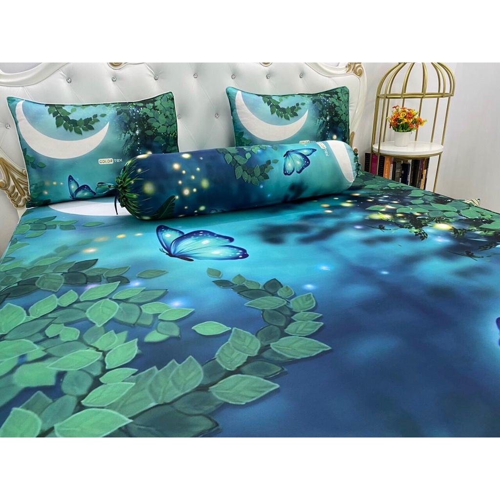 Bộ Drap+áo gối thun Ý 5D Cao Cấp , mát lạnh, thấm hút tốt