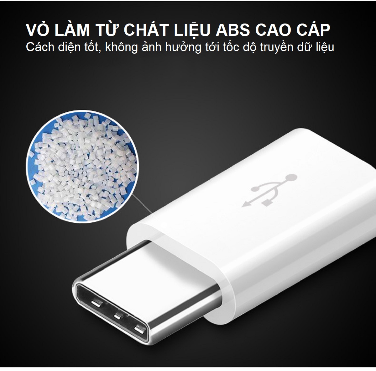 Đầu Chuyển Đổi USB Type C Sang Cổng Micro USB Hàng Chính Hãng Helios