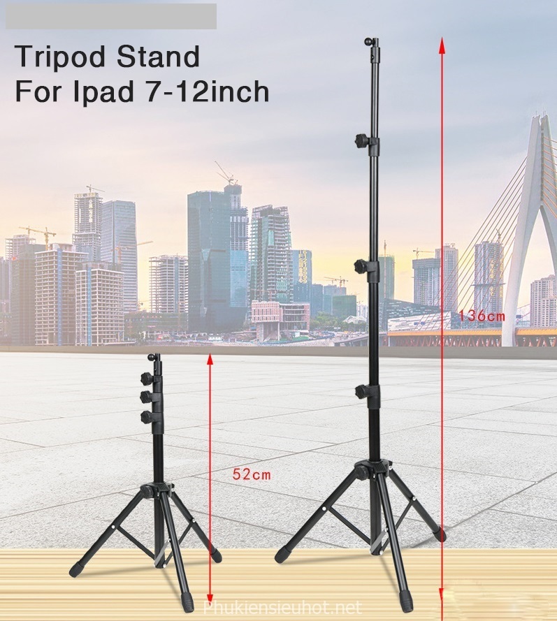 GIÁ ĐỠ 3 CHÂN MÁY TÍNH BẢNG CAO CẤP ( TRIPOD STAND)( hàng chính hãng)