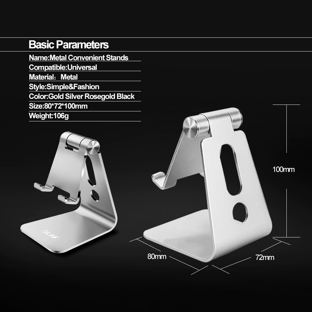 Giá đỡ điện thoại smatphone hợp kim nhôm Holder One Hot nguyên khối - Hàng nhâp khẩu