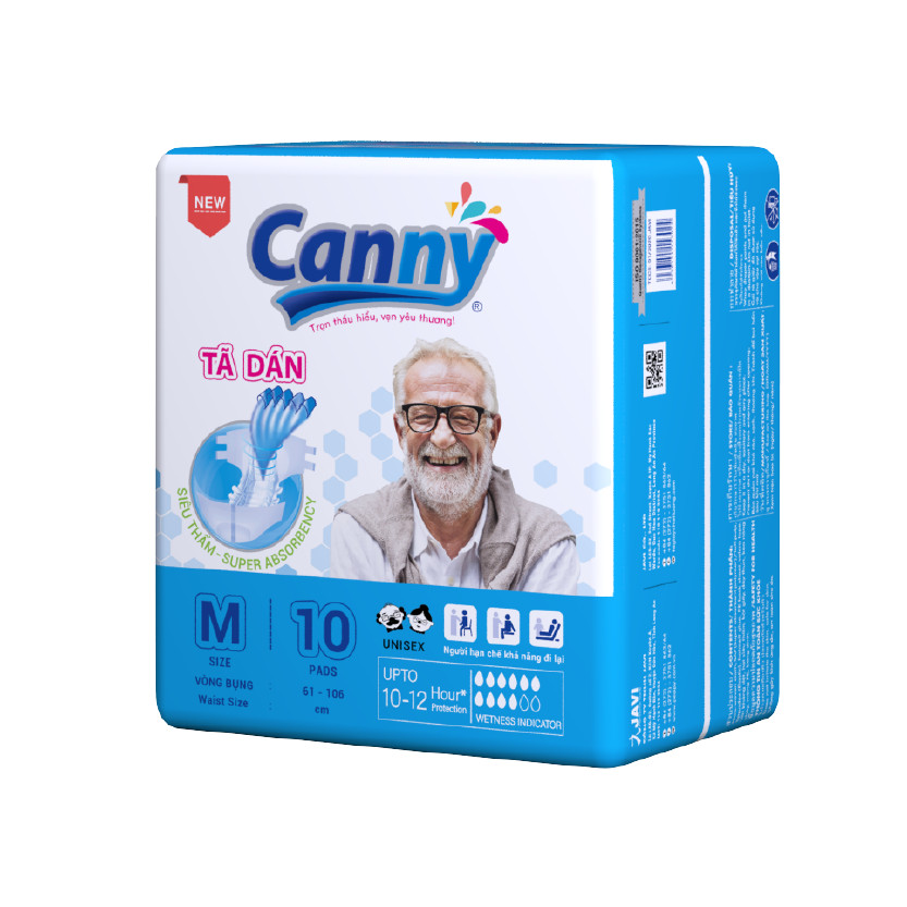 Combo 3 Tã Dán Người Lớn Canny Siêu Thấm M10, M/L (10 miếng)