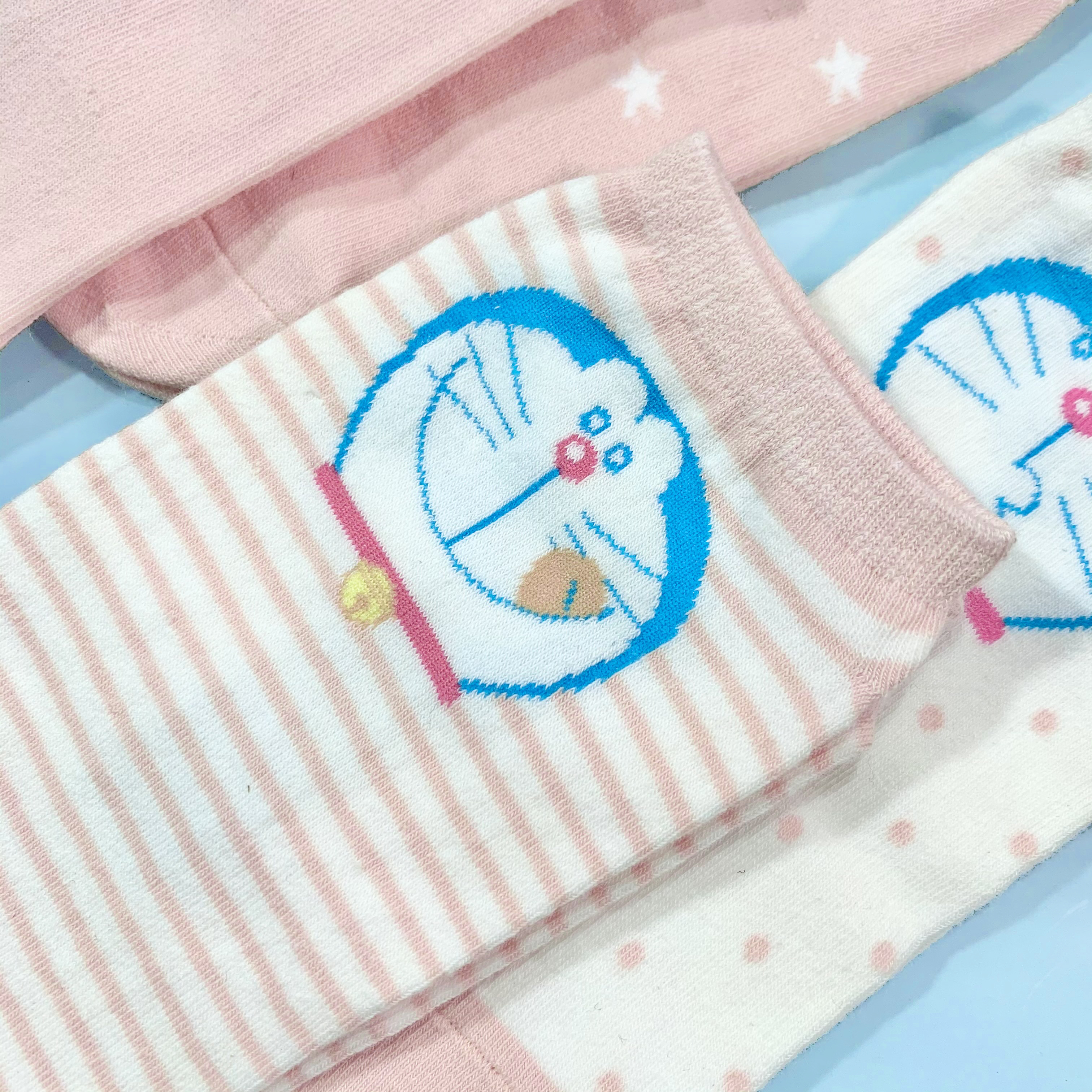 Set hộp 4 đôi tất nữ NICESOKS chất liệu cotton cao cấp, ngắn cổ thể thao, họa tiết Doraemon , hàng chính hãng NS5005FS