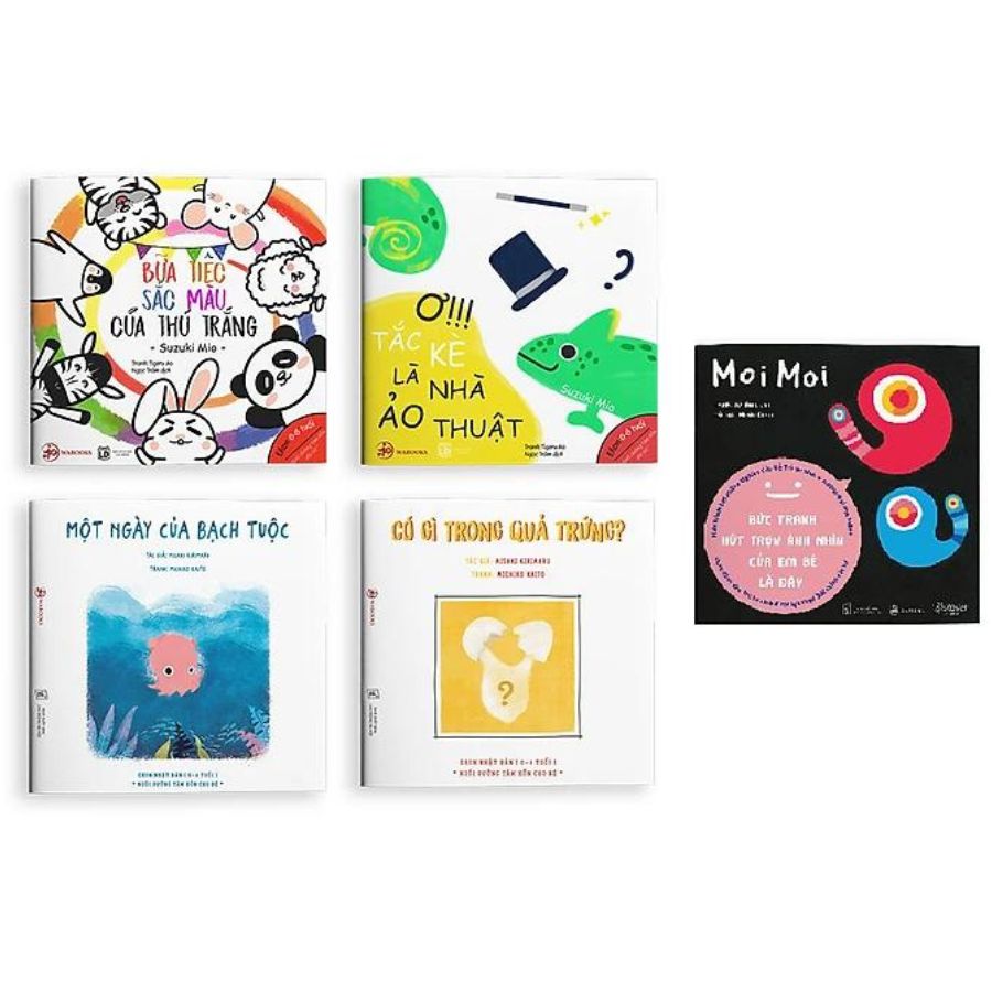 Sách Ehon Màu Sắc + Moi Moi - Ehon Nhật Bản cho bé 0-6 tuổi thông minh, sáng tạo