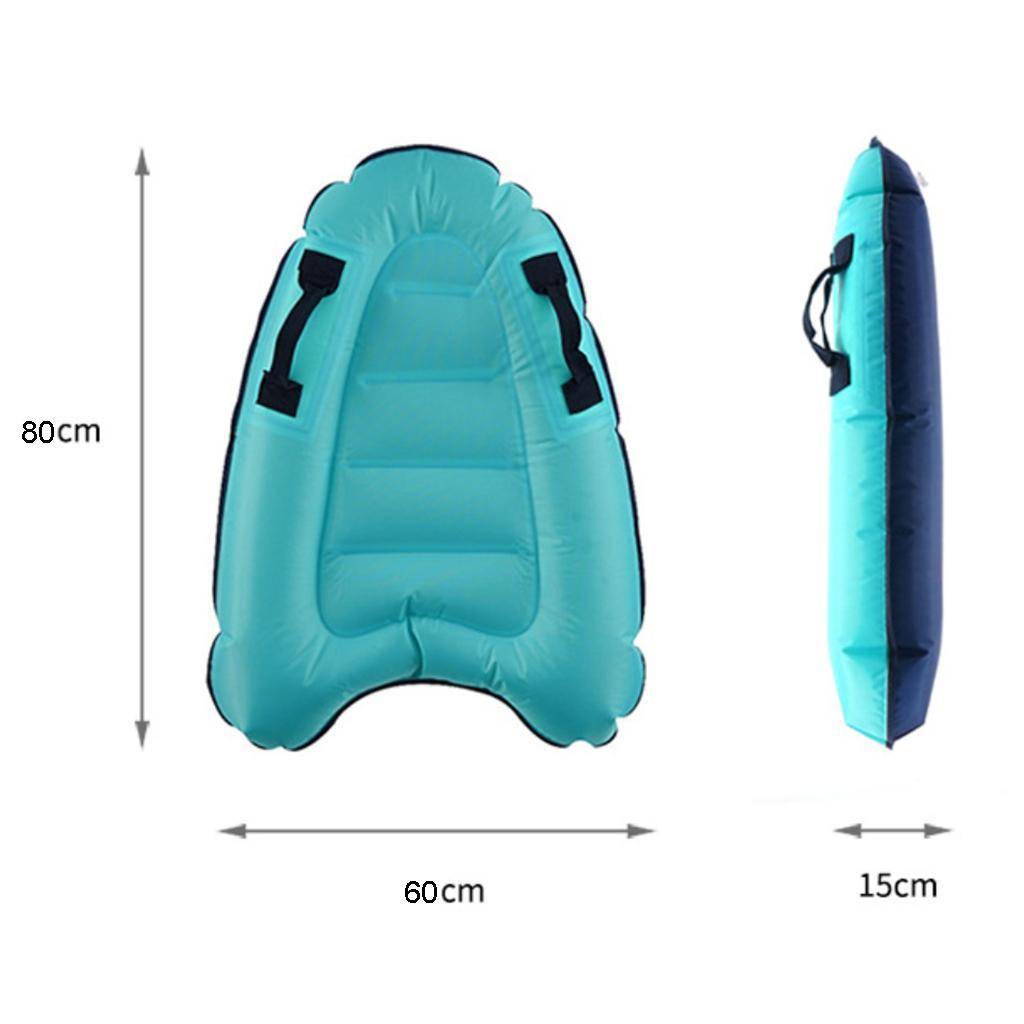 2x Portable Inflatable Surf Body Board with Handle Swimming Floating Mat