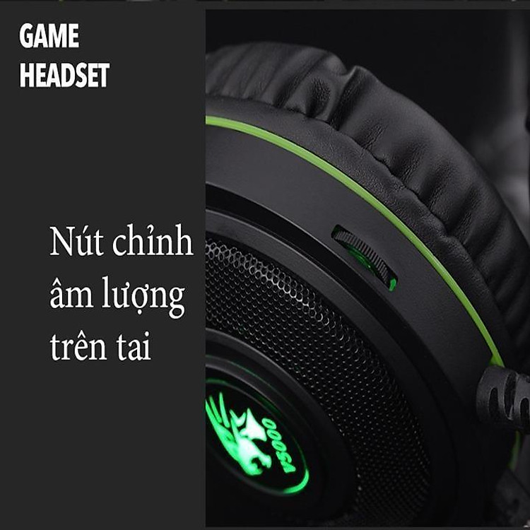 Tai Nghe Headphone Chuyên Game Jaidun V5000 Có Led Jack 3.5 + Usb Dây Dài 2.1m