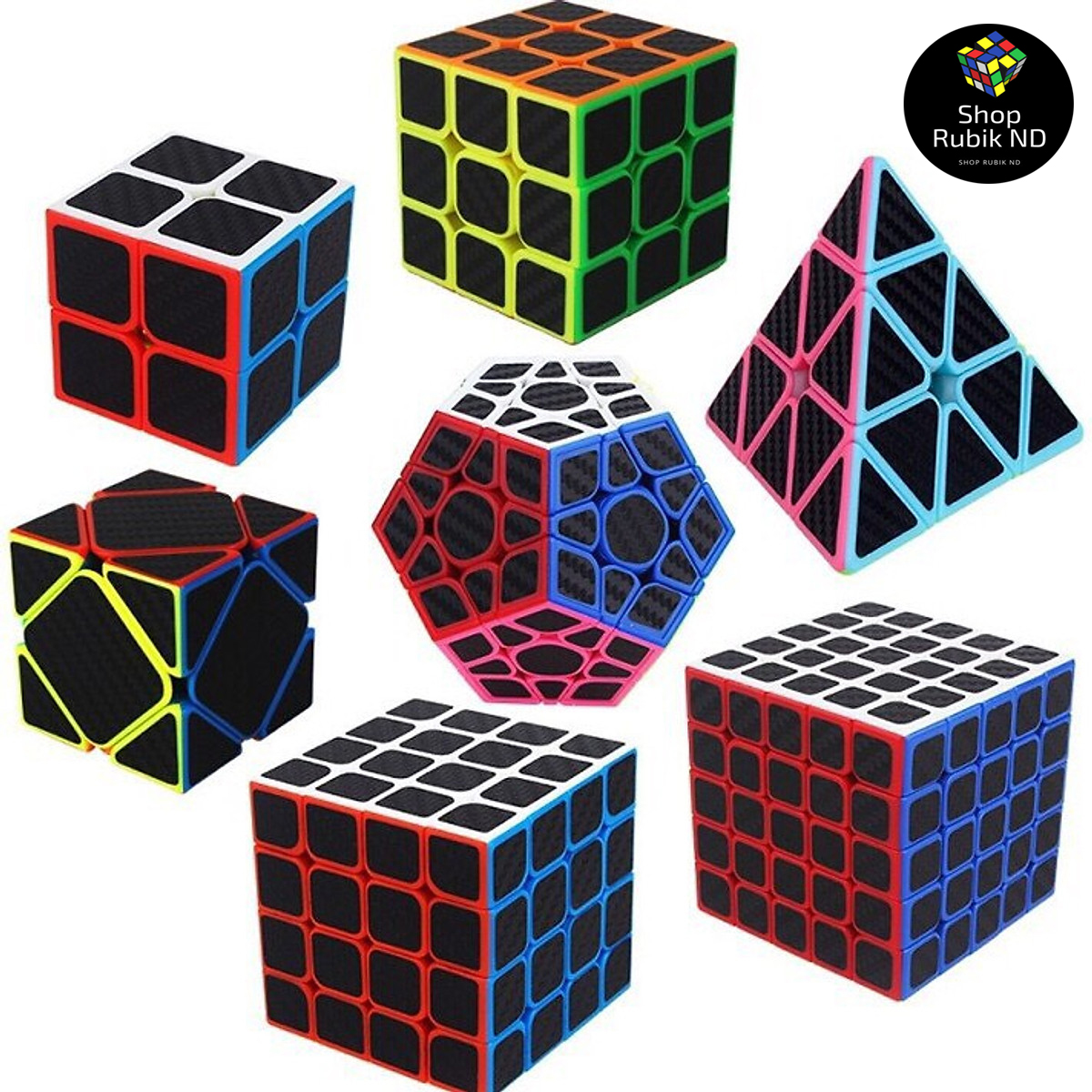 Bộ Sưu Tập Rubik Carbon Cao Cấp Cực Ngầu - Nhiều Lựa Chọn