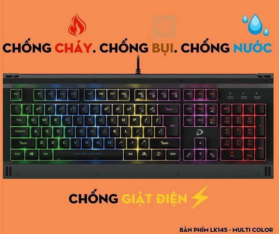 Bàn phím máy tính DareU LK135 (Chống Nước) - Hàng chính hãng