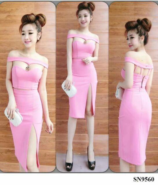 Sét bẹt vai đan dây đính đá sexy