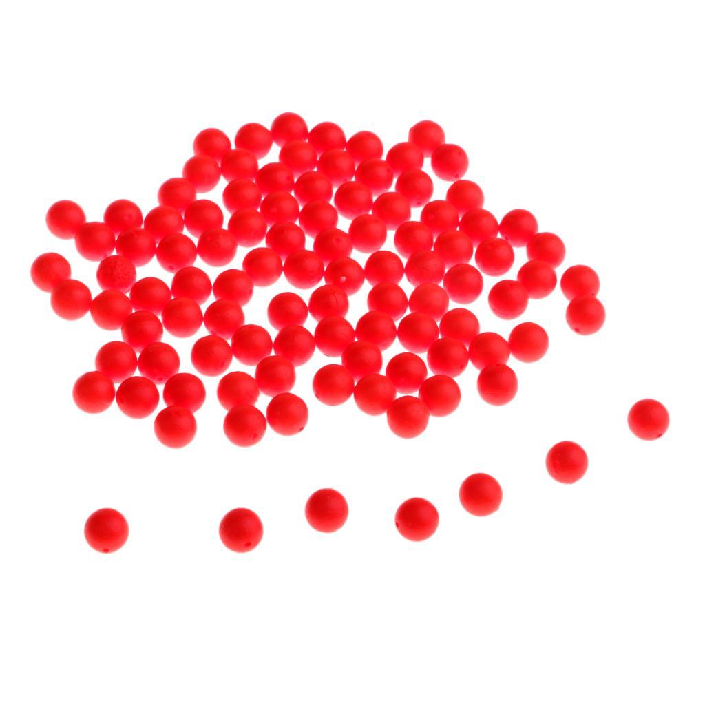 200pcs Fishing Floating Bobbers Ball EVA Foam Indicator 8.3mm 7mm
