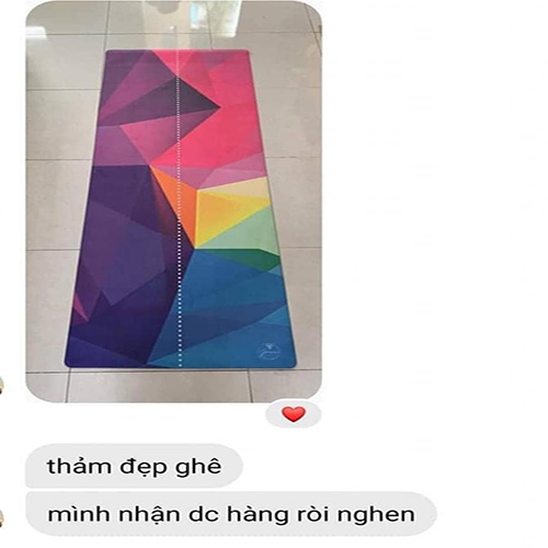 Thảm tập yoga chính hãng Yvonne, Geometric (TẶNG KÈM 3 PHẦN QUÀ) dày 6mm bề mặt nhám, siêu bám, chống trơn trượt,ưa mồ hôi