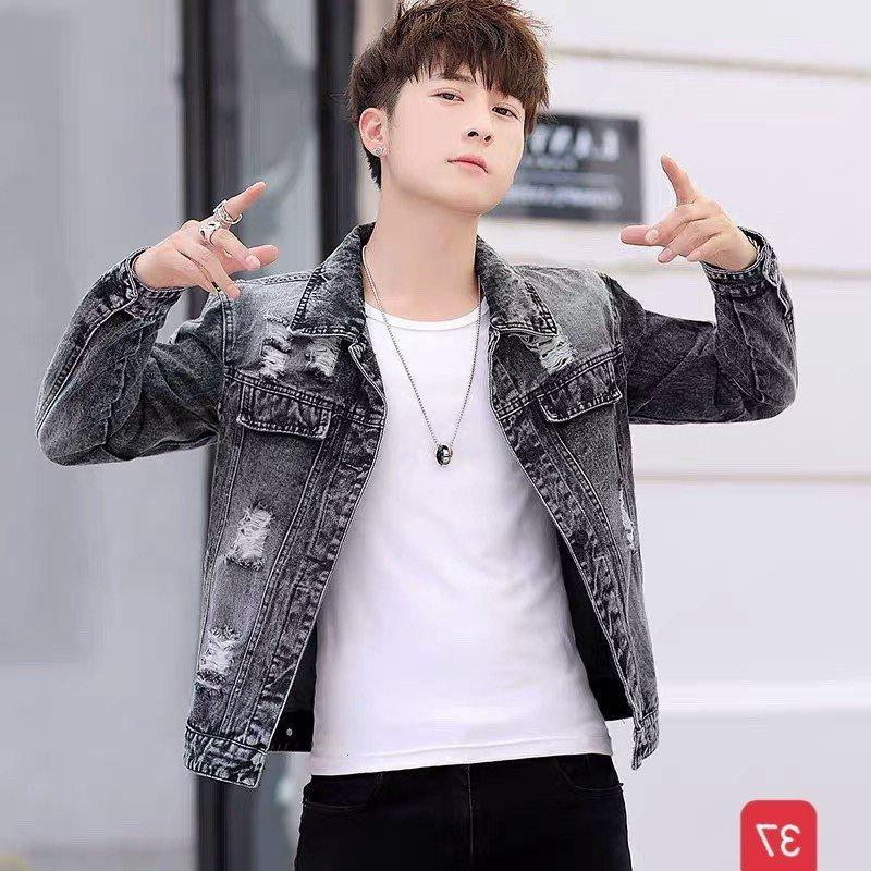 Áo khoác jean nam thời trang cao cấp, chất liệu denim thoáng mát, hàng chuẩn shop BEN Shop0807 v14