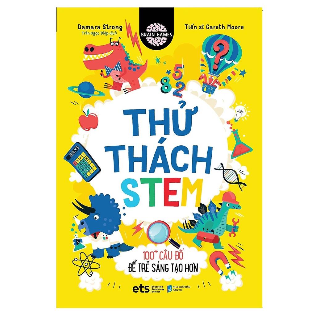 Sách Brain games: Thử thách stem - 100+ câu đố để trẻ sáng tạo hơn - Alphabooks - BẢN QUYỀN