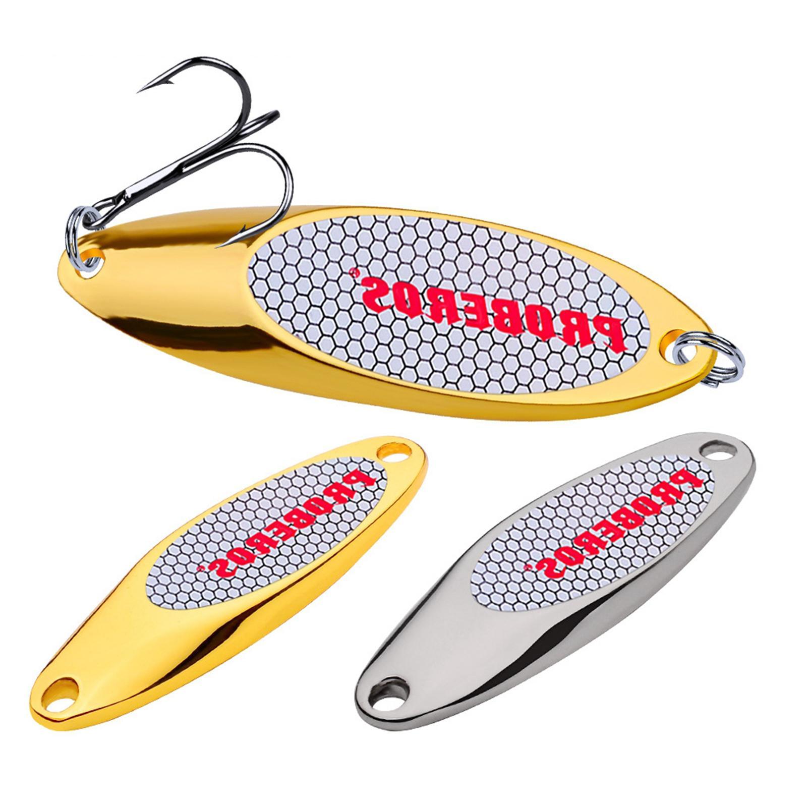 5x Fishing Spoons Long Casting Hard Freshwater Saltwater Metal Fishing Lures